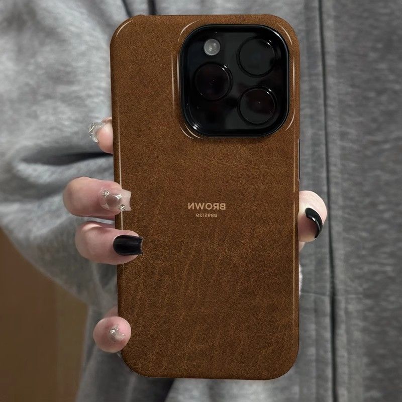 Jednoduchý hnědý kryt na telefon pro Apple iPhone 16 ProMax - Feilin Hard Case nárazuvzdorný ochranný kryt pro iPhone 16/15/14/13/12/11/Pro/Promax/Plus
