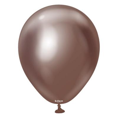 Kalisan Mirror Chocolate Latex Balloons, 30 Cm, 50 Pcs.