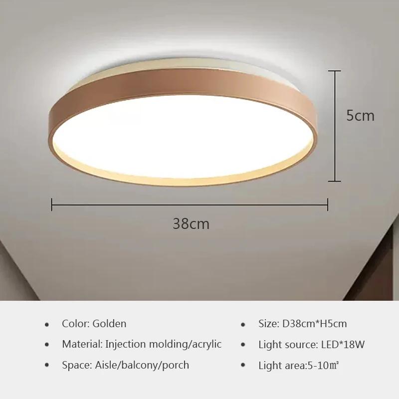 Nordische Runde Deckenleuchte für Schlafzimmer Wohnzimmer Küche Flur Gang Balkon Deckenleuchte Heimdekoration Beleuchtungskörper