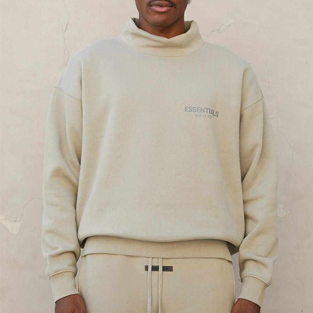 Fear of God Essentials Fleece Mockneck Pullover Unisex Sweatshirt Pistachio-Green FOG-FW21-010