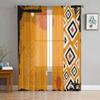 Tribal Retro Ethnic Sheer Curtains Living Room Window Tulle Curtains For Bedroom Kitchen Home Decoration Voile Drapes