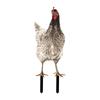 Henne Rasenornament Skulptur Veranda Huhn Gartenskulptur Hahn Hofpfahl für Weg Flur Weihnachtsbeet Thanksgiving