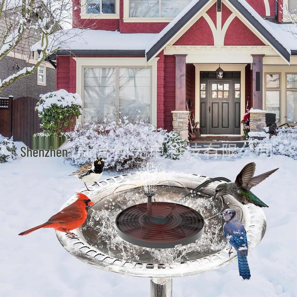 Automatic Solar Bird Bath De-Icer with Constant Temperature Heating for Outdoor Winter Use