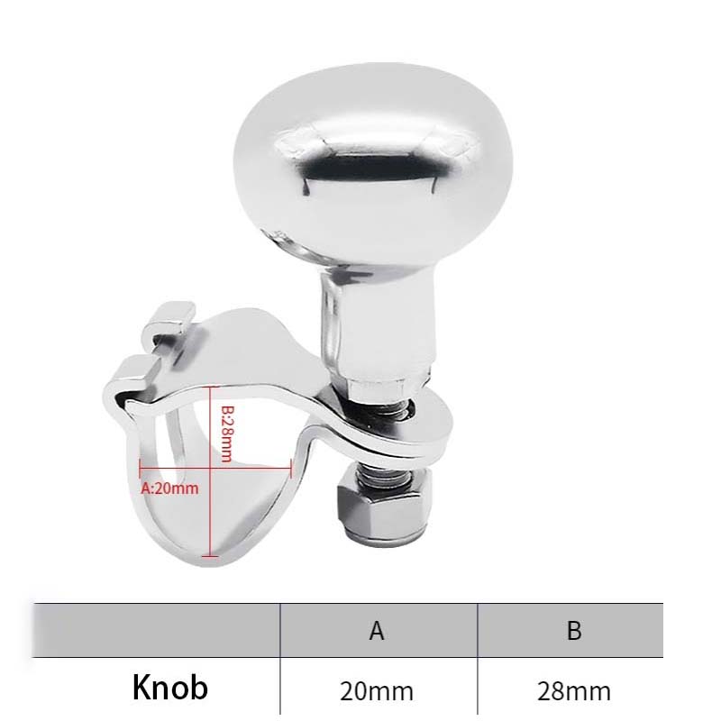 Stainless Steel Marine Sport Boat Steering Wheel Knob Maneuvering Knob High Quality Steering Wheel Spinner Power Knob Ball Style 1