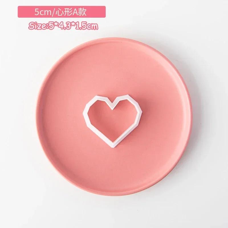 Mini Geometrische Herzform Keksform Valentinstag Liebesherz Ausstechform Fondant Ausstecher Kuchen Dekorieren Backwerkzeug