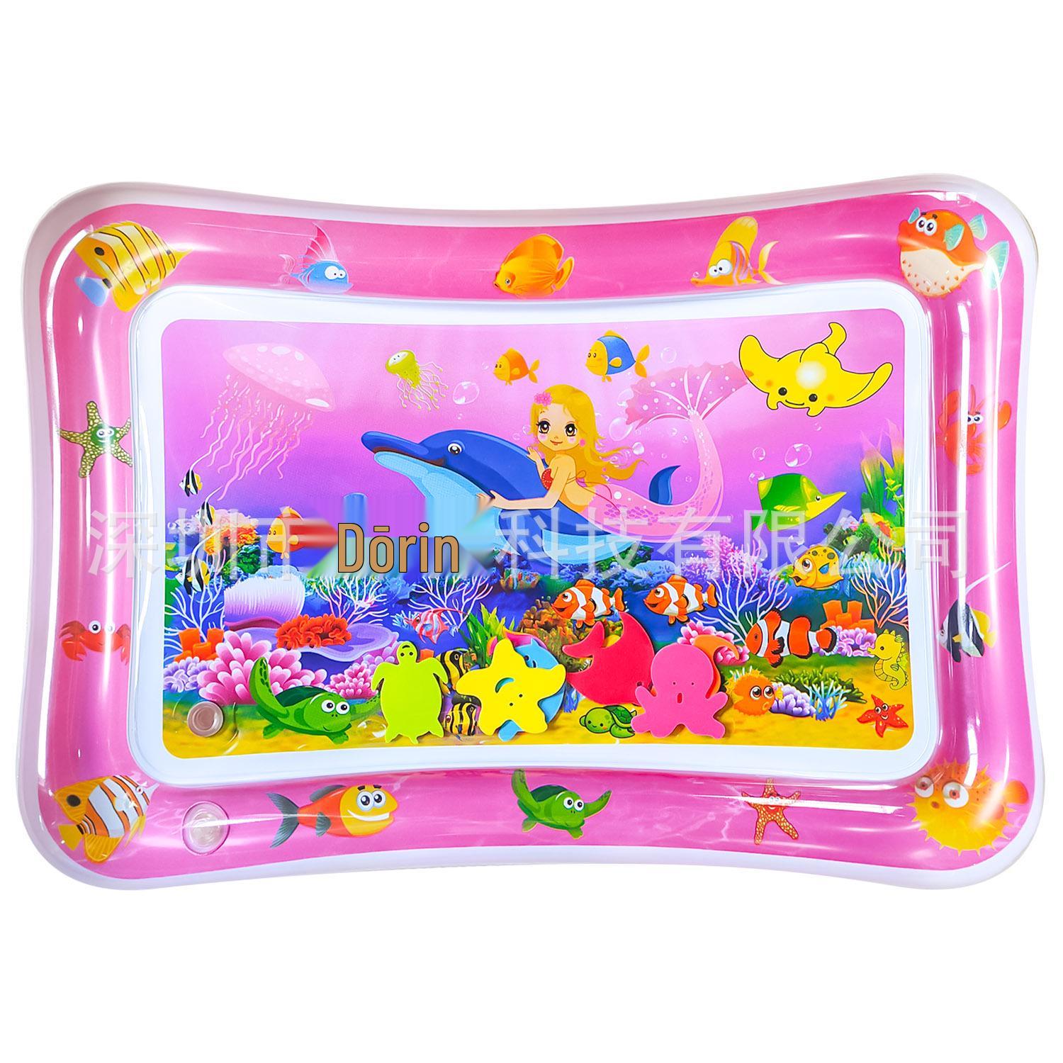Pink Inflatable Baby Water Play Mat - Pat-Pat Cushion Toy 70x50cm
