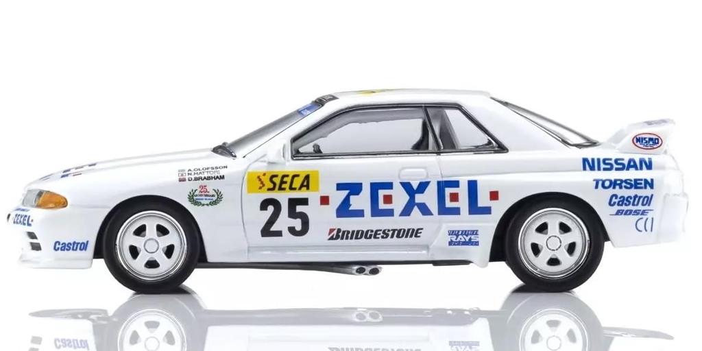 Kyosho Original Maßstab Zexel Skyline 1991 Fertigmodell K07012LE 1/64 [MOTN] GT-R (R32) Gr.A #25 mit LED-Ausstattung
