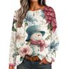 Womens  Fall Sweaters Long Sleeve Print Tops Pullover Sweaters Loose Dressy Casual Basic Clothes