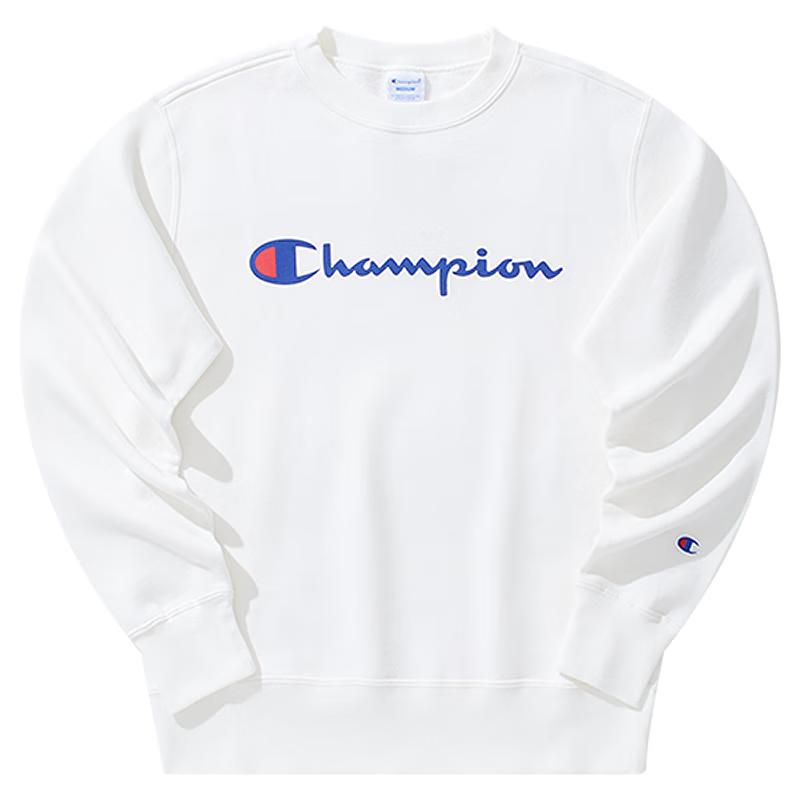 Champion Men's Script Logo Fleece Lined Round Neck Sweatshirt