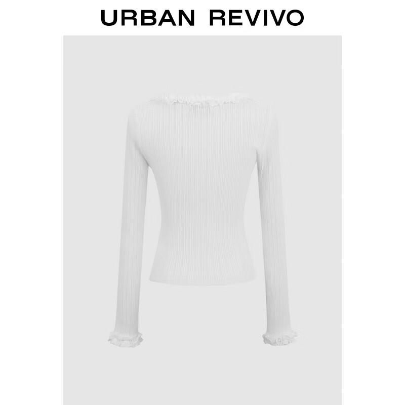 Women's Chic Ruffle-Trim Knit Top