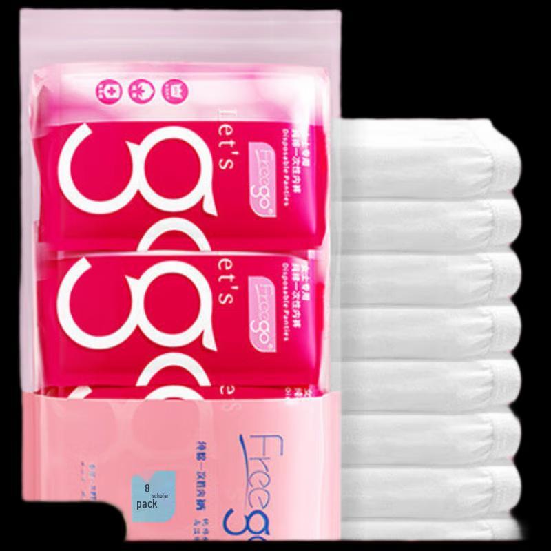 

Freego Women s Disposable Pure Cotton Underwear (8-Pack) L