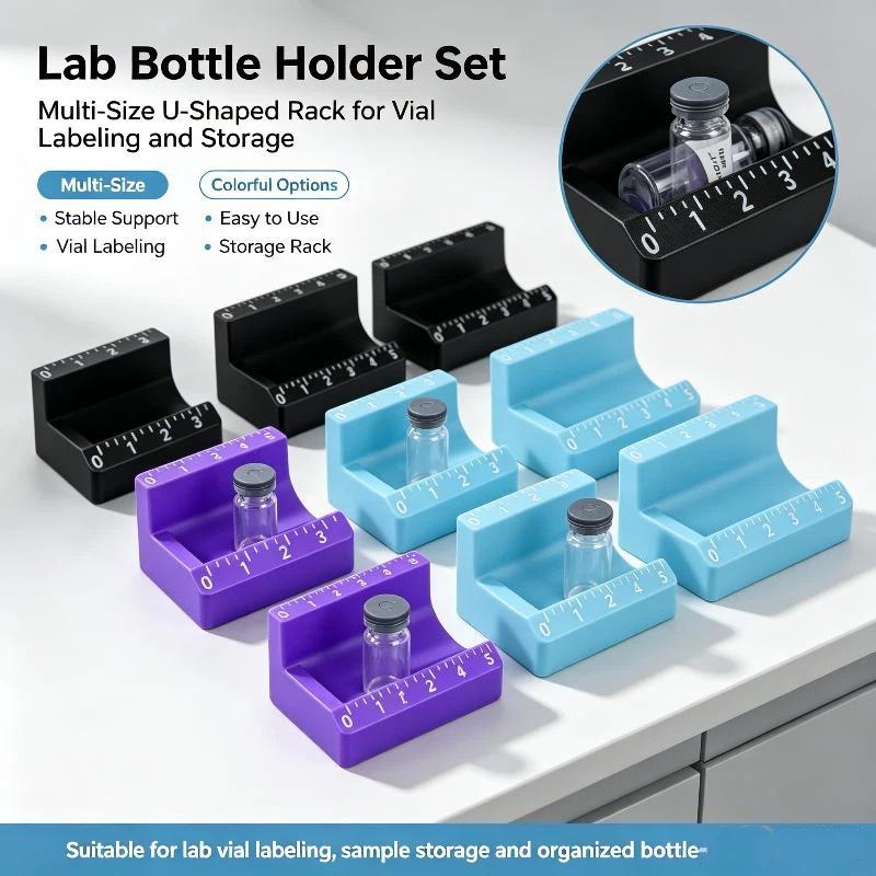 3D Printing Vial Label Applicator Portable Sticker Alignment Tool 1/2Pcs for Essential Oil Bottle Labeling Projects