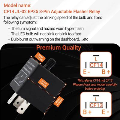 12V 3 Pin CF-13 CF-14 JL-02 Motorcycle LED Flasher Relay Automobile Turn Signal Light Relay Motorcycle Switch Universal