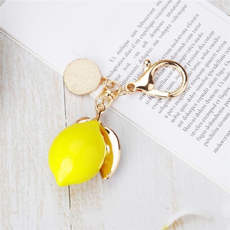 Adorable Porte-clés Pendentif Citron Style Coréen Accessoire Portable pour Personnaliser Styles Sacs et Clés Ornement