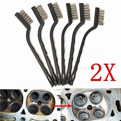 Neu 2PC Reinigung Draht Pinsel Set Edelstahl Pinsel Kupfer Pinsel Nylon Pinsel