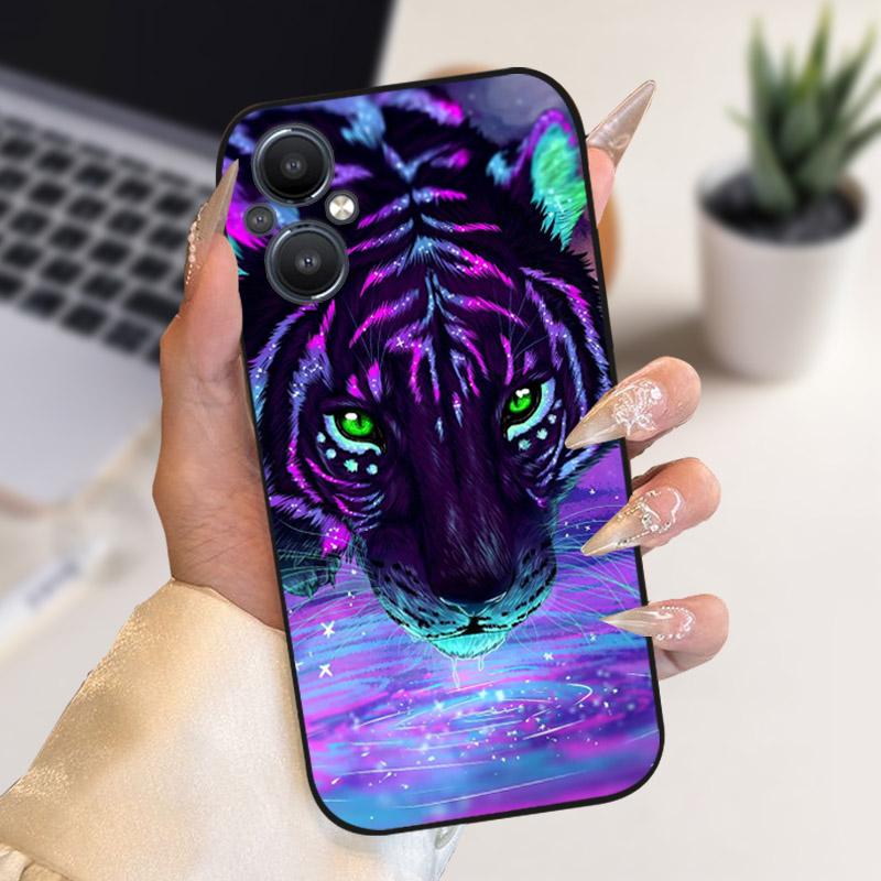 For Oppo Reno 7 8 Lite Reno7 Z 5G Case F21 Pro 5G CPH2341 Stylish Painted Cover Soft Silicone TPU Phone Cases For Oppo A96 5G