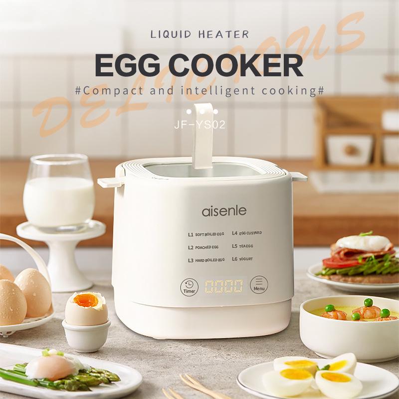 

110V Compact Egg Cooker: Auto Power-Off, Steams and Boils, Suitable for Dorms, US/UK/EU Compatible 220V UK Standard белый