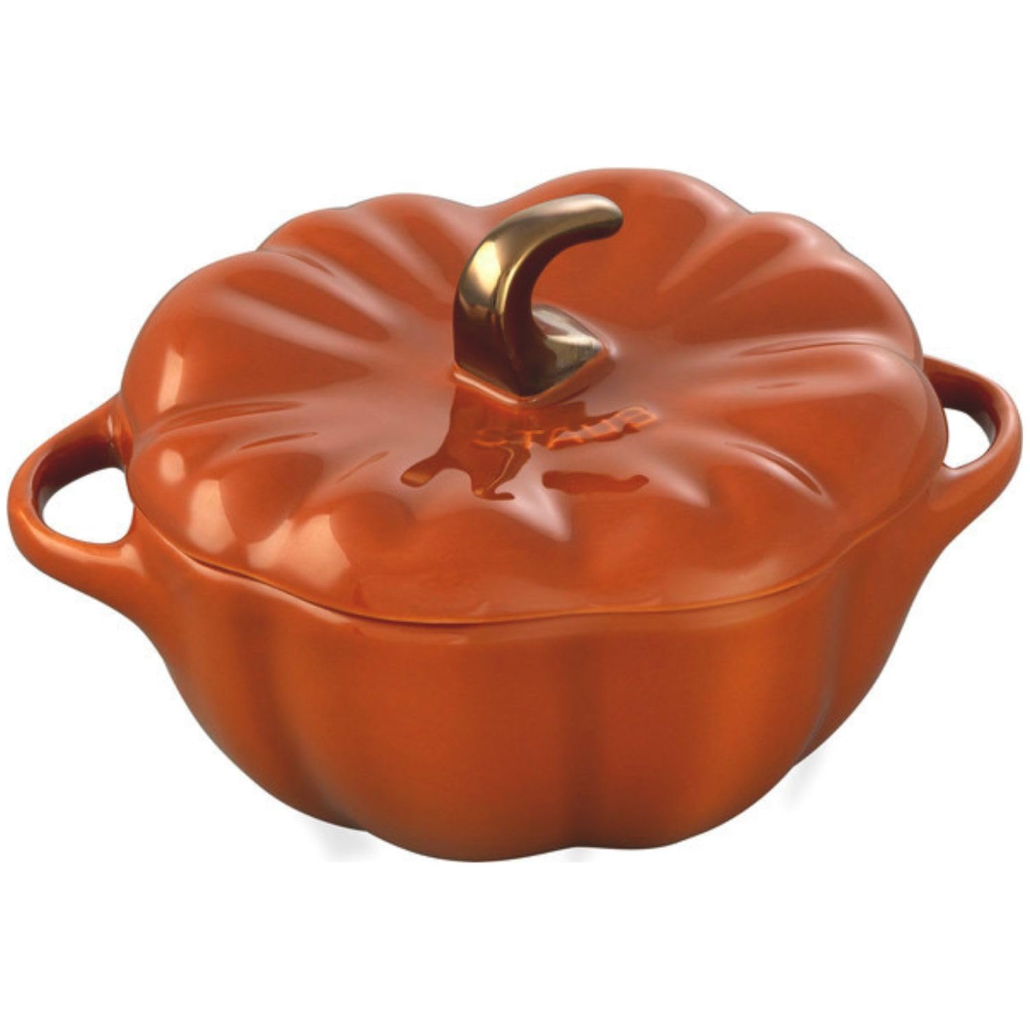 Staub Cocotte Cinnamon 15cm Ceramic Storage Microwave Safe Japanese La Cocotte Special Shape  Pumpkin 0.68ml  Heat-Resistant Container, [Official