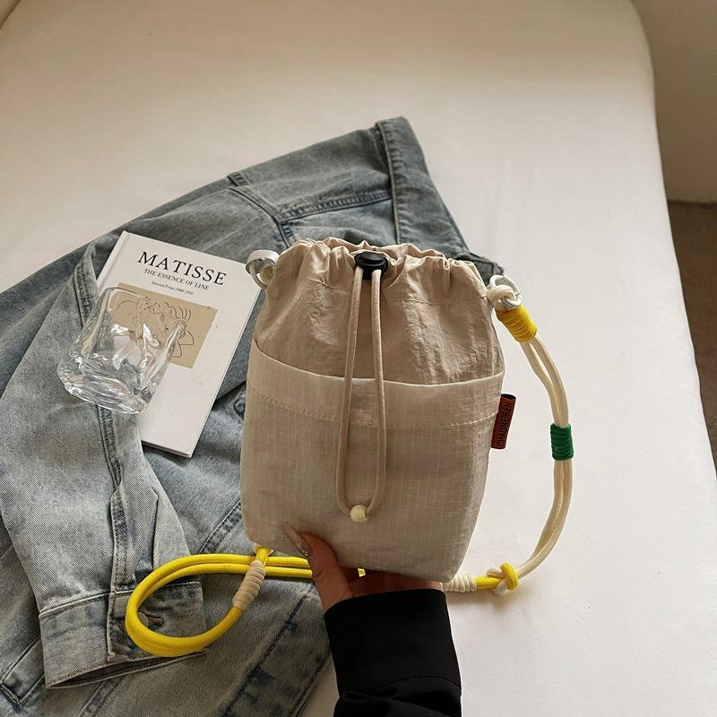 Patchwork Kontrast Kordelzugtaschen, kreative Aufbewahrungstaschen, Damen Umhängetaschen, Crossbody-Taschen, lässige Mode-Taschen