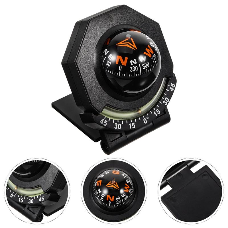 Car Compass Ball Shaped Variable Navigation Dashboard Car Compass Direction Pointing Guide For Car Boat Cycling Hiking