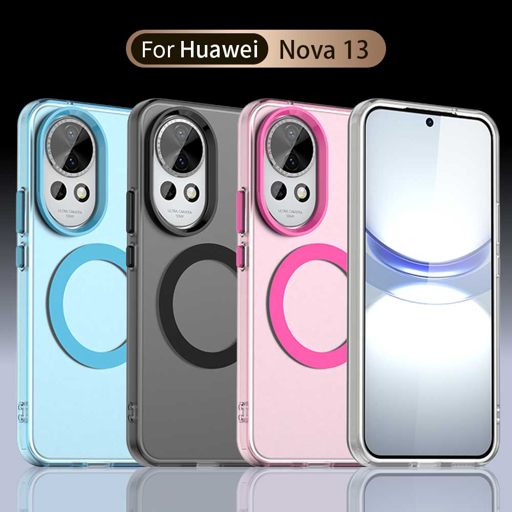 Magsafe Matte Phone Case For Huawei Nova 13 13 Pro 12 Protective Case Magnetic Wireless Charging Shockproof Back Cover