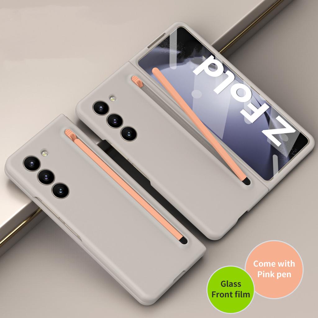 For Samsung Z Fold5 Anti-Drop S Pen Protective Glass Film Case for Samsung Galaxy Z Fold 5 Fold5 5G Full Body Folding Cover Capa