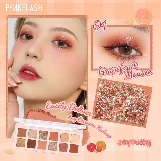 PINKFLASH - Pro Touch Eyeshadow Palette-Grapefruit