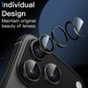 3pcs Black Camera Lens Protector for iPhone 17 Pro/ 17 Pro Max / 17/ 17 Air 9H Tempered Glass Metal Ring Cover