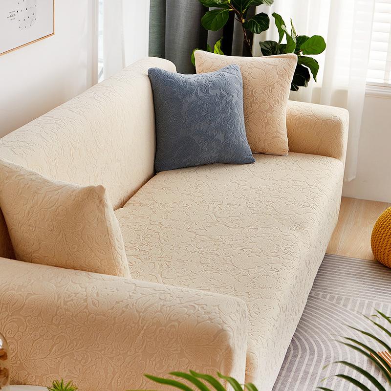 Sofa Cover Old-Fashioned Double Armrest Sofa Cover Cloth Thickened Solid Color Dust Cover