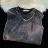 Men's Summer Retro Hip Hop Sports Vest - Loose Washed T-Shirt