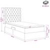 Storage Bed with Mattress Dark Green 90 X 200 Cm Velvet