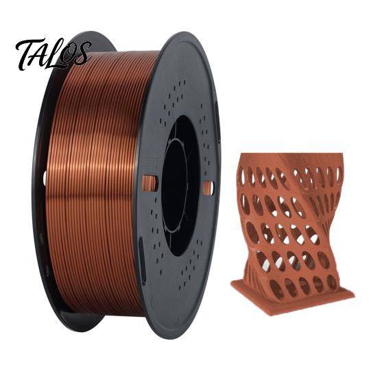 High Precision Filament Silk PLA 3D Printer Filament, 1.75mm 1kg Spool for Supply FDM Printers, Shiny Metallic DIY Ornaments and Models Smooth Finish