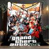 1PC Theft Auto Blanket Flannel Throw for Sofa, Indoor, Camping, Living Room, Office, Chair, And Bed Soft Birthday Christmas Gift