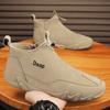 Mens PU Work Boots Slip-On Casual Safety Shoes Construction Site Wear