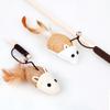 Wooden Fabric Cat Toy With Bell Cat Rod Pet Cat Toy Supplies Pet Toys