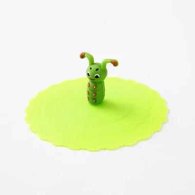 6 Colors Reusable Silicone Cup Cover Cute Seal Suction Cup Cover Dustproof Leakproof Tea Coffee Lids Cap Cup Accessories 10cm