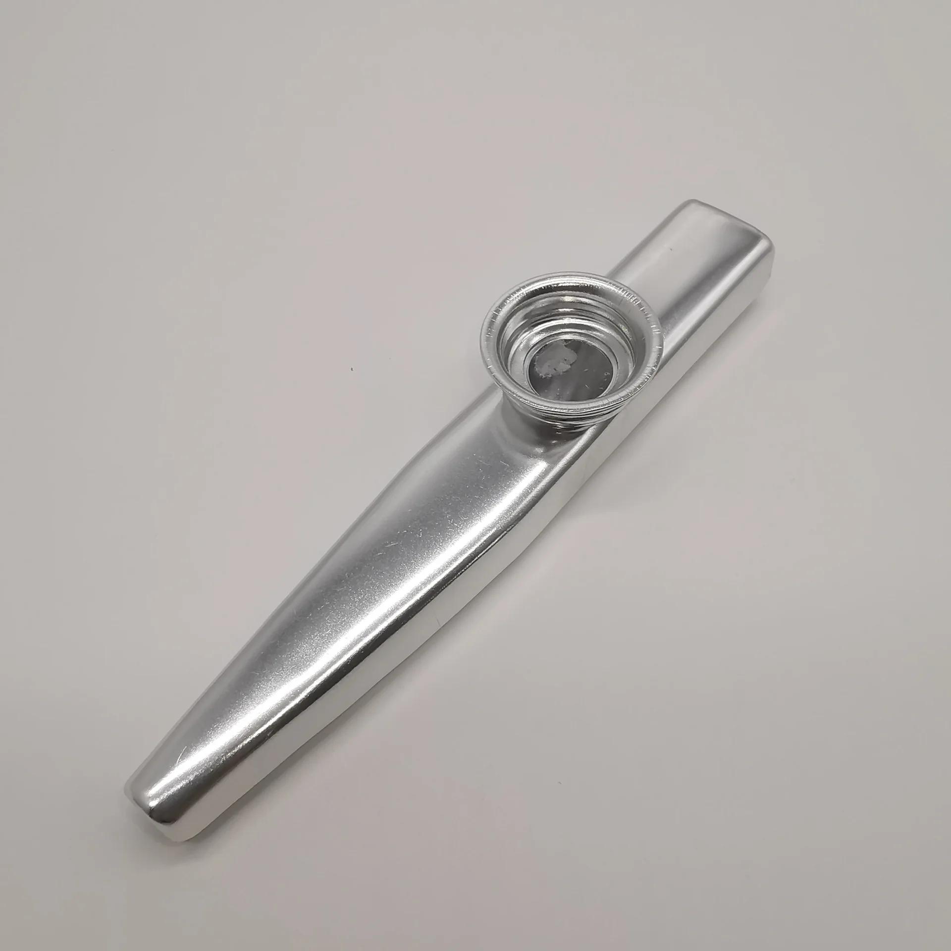 

Металлический Kazoo легкий портативный инструмент для начинающих флейта любители музыки духовой инструмент простой дизайн серебряный
