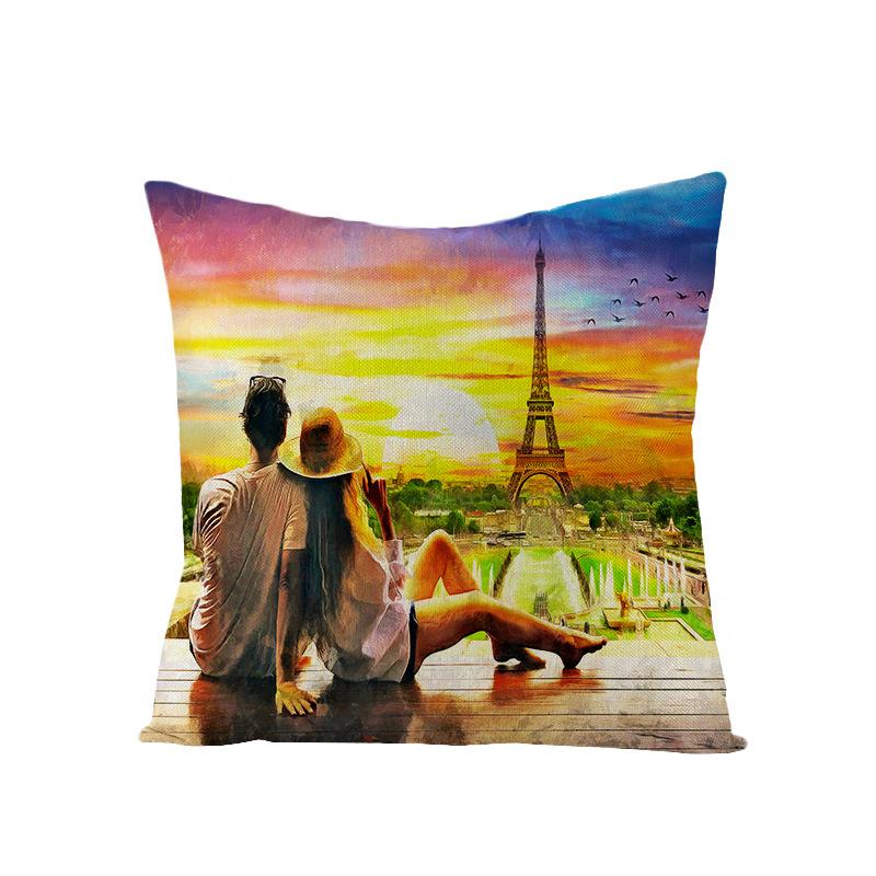 Retro-Style Autumn With Maple Leaves And Sunflowers Digital Printing Short Plush Pillow Covers For Car Sofa Office Cushion Cover