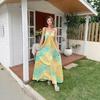 Beach Holiday Rhinestone Tie-Dye Spaghetti Strap V-Neck Dress, Backless Long Style for Women (2026 Collection)