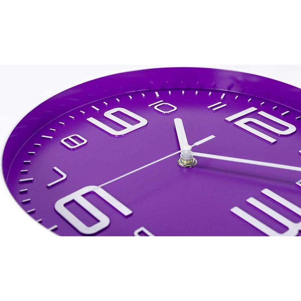 Wall Clock 12" Silent Quartz Decorative Latest Wall Clock Non-Ticking Classic Clock Battery Operated Round Easy to Read for Room/Home