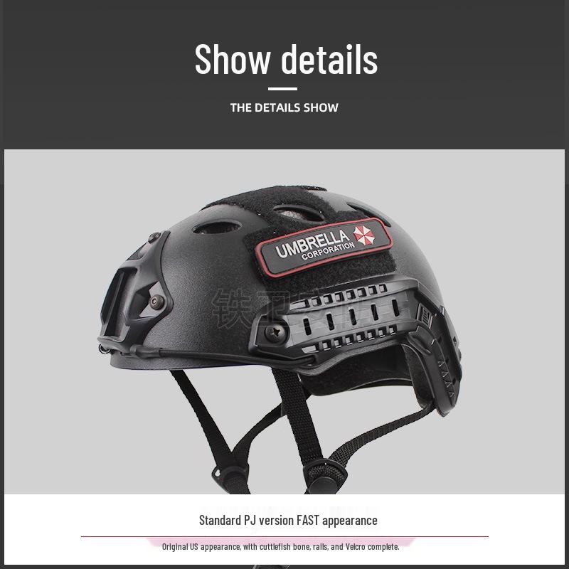 Tactical Military FAST Helmet - Simple Game CS Rail, Oval No-Hole Design for Outdoor Use