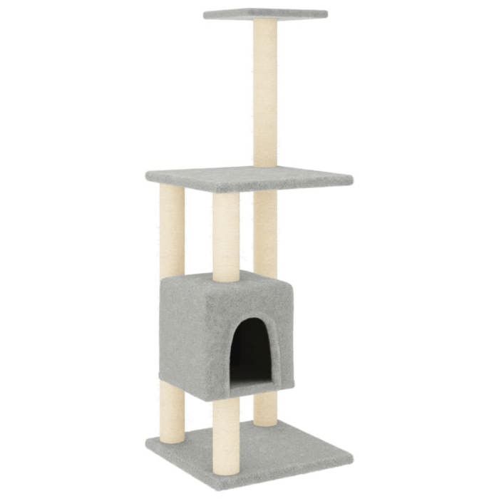 VidaXL Arbre à chat avec griffoirs en sisal Gris clair 104 cm 171470