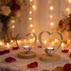 Heart Shaped Candle Holders Candlestick Holders for Party Wedding Table Centerpieces Decorative Tealight Candle Holders