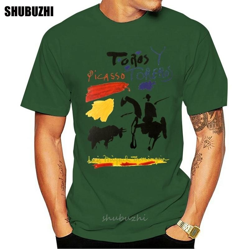 Men tshirt Toros Y Toreros Bulls and Bullfighters Artwork By Pablo Picasso T Shirt Book Cover Classic T Shirt drop shipping