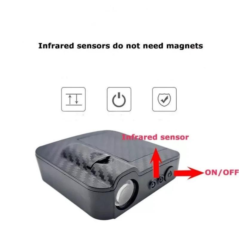 2pcs Wireless Car LED Door Welcome Light Projector Logo No Drill Type Badge Laser Ghost Shadow Night Lamp for Magic Circle