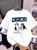 Japanese Retro Cat Printed TShirts Womens Cotton Summer Short Sleeve Tops Loose Comfortable ONeck T Shirt Casual Woman Clothes