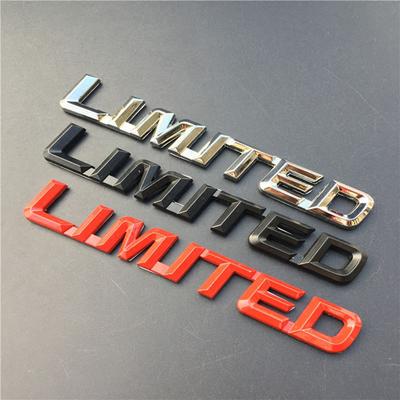 3D Metal Chrome Black Red Logo LIMITED Emblem Car Fender Badge Trunk Decal For Highlander LIMITED Sticker Accessories