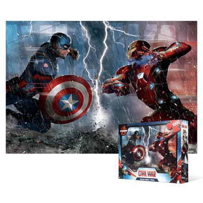 1000 Piece Jigsaw Puzzle - Marvel Civil War CapA Vs Iron Man, Popular Korean Puzzle