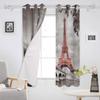 Vintage Paris Eiffel Bridge Blackout Curtains For Living Room Bedroom Window Treatment Blinds Drapes Kitchen Curtains