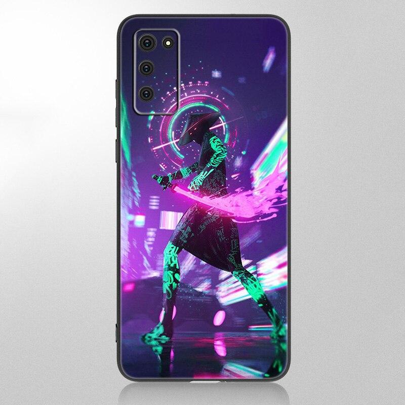Japanese Samurai Phone Case For Samsung Galaxy A12 A02S A22 A32 A52 A72 A71 A51 A41 A31 A21 A11 A50 A70 A10S A20S Black Cover
